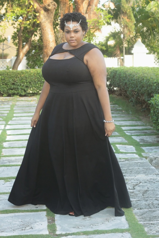 plus size long black maxi dress