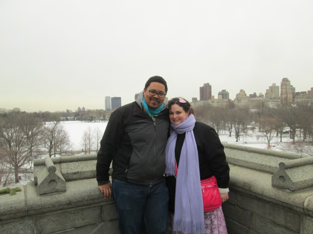 me and steve at top of belvedere castle in central park